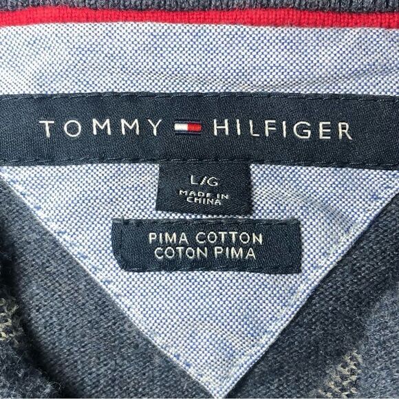 Tommy Hilfiger Men’s Partial Zip Sweater in Greyed Blue Men’s Large - Picture 4 of 5